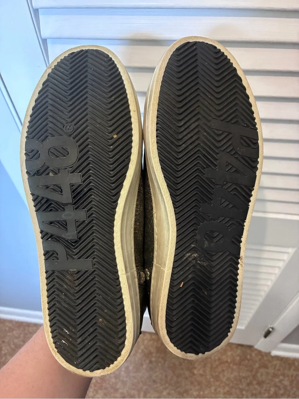 P448 Luxury Italian Skater Sneakers with shimmer and suede